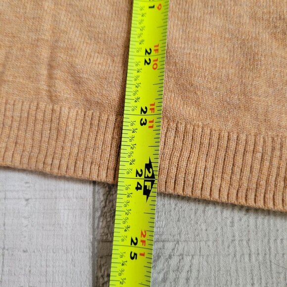 J.Crew Womens Button Cuff Camel V-Neck Knit Sweater S Cotton/Rayon/Nylon - Picture 8 of 8